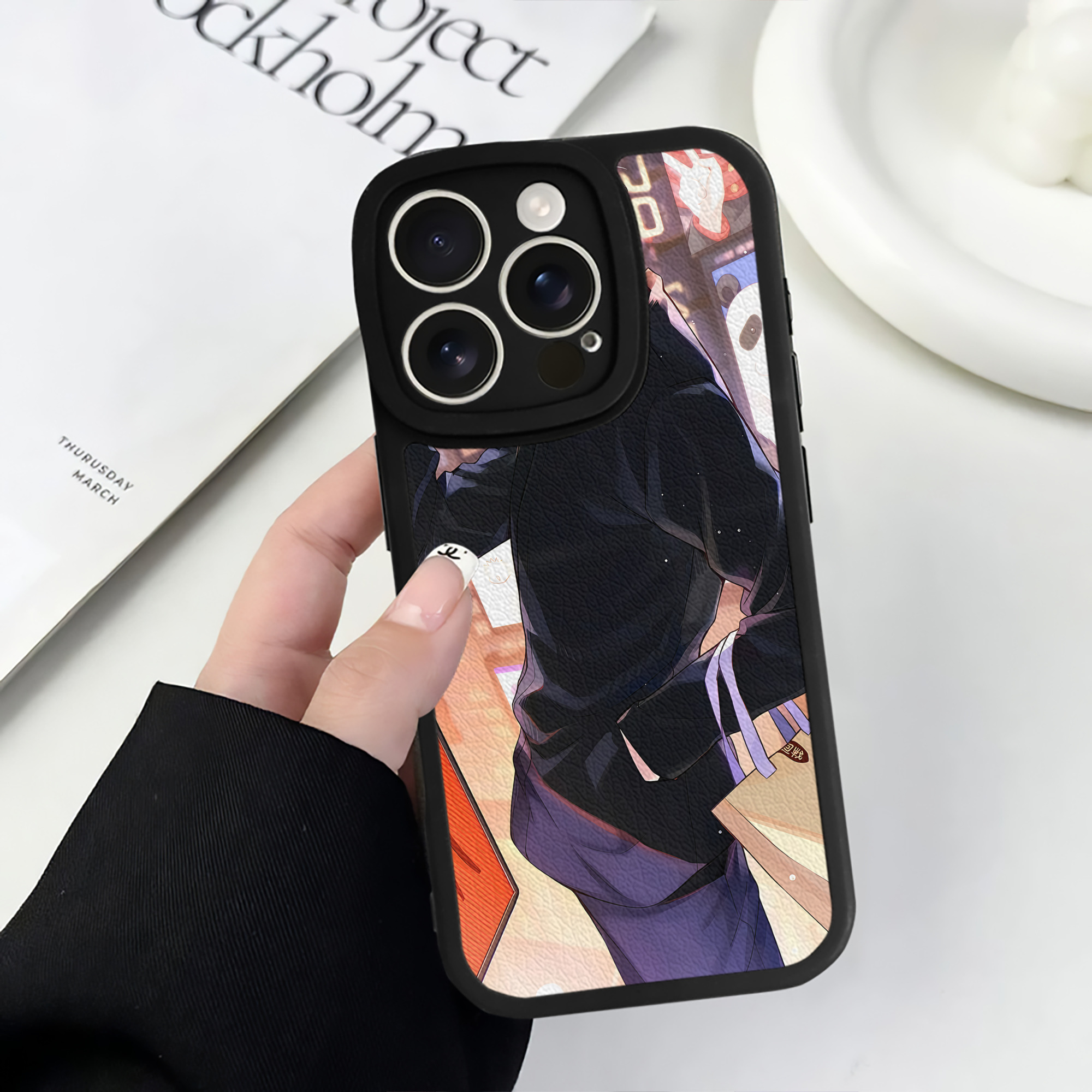 （画像用） 呪術廻戦 Jujutsu Kaisen 【iPhone 16シリーズ対応】シリコンスマホケース（レザー調） 材質：シリコン